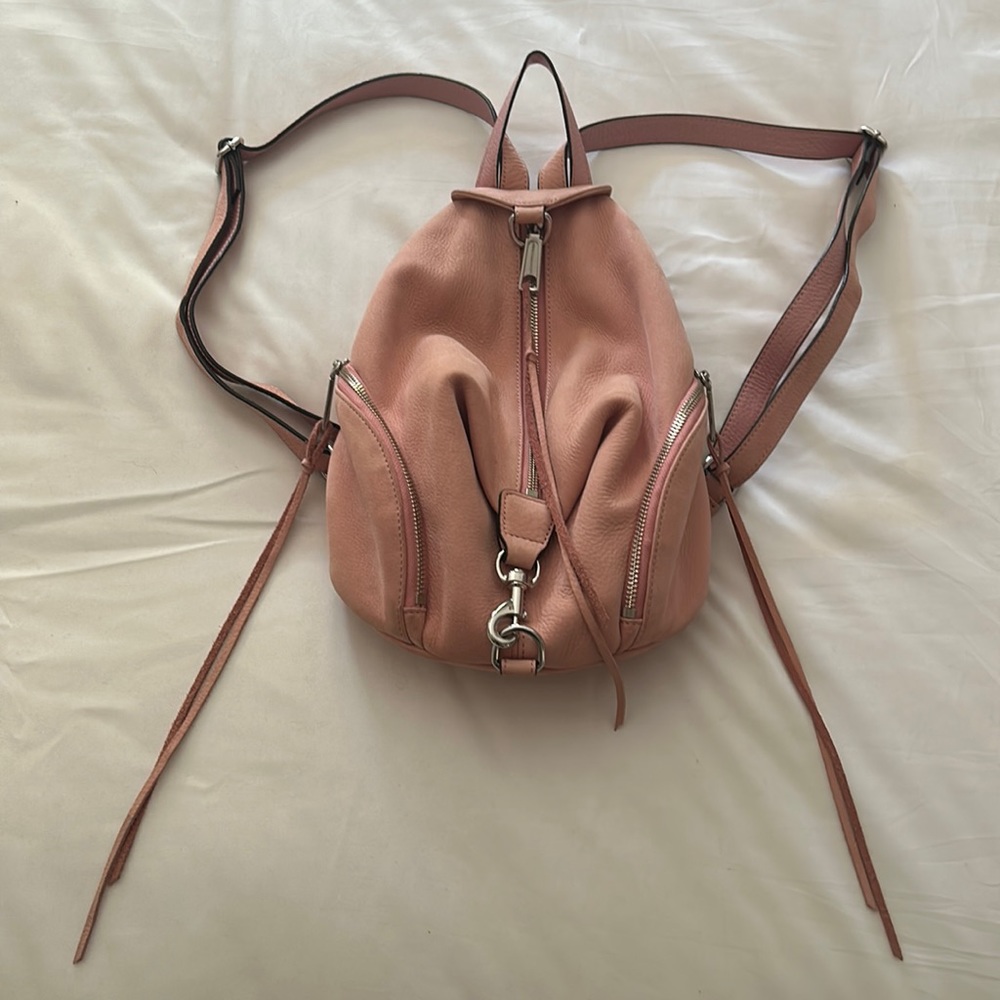 Perfect condition Pink Sueded Rebecca Minkoff mini backpack.